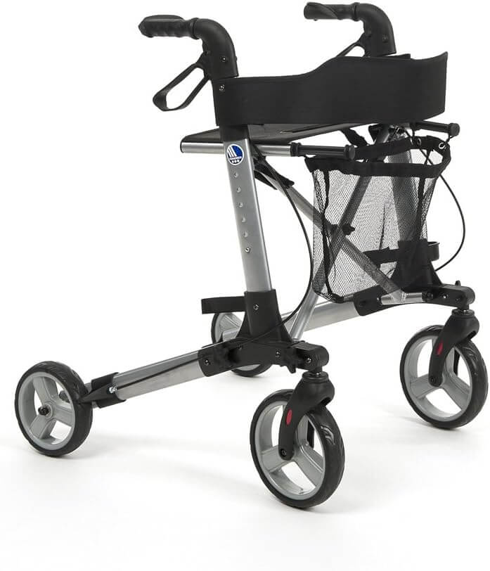 Rollator Quadri Light, cesta frontal, 4 ruedas, frenos