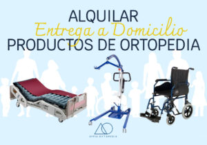 Alquilar productos de ortopedia, sillas de ruedas, sillas de ruedas electricas, andadores, gruas de traslado de enfermos, camas de hospital, andadores, etc... además ofrecemos montaje y entrega a domicilio