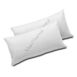 Pack de 2 Almohadas Viscoelásticas. Con una dureza media, alivian el dolor y la presión de las cervicales.