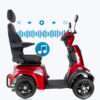 Compra el Scooter Eléctrico Madagaskar en Appia Mobility. Motor de 500W, autonomía de 25-30 km, pantalla táctil de 7 pulgadas y altavoces con bluetooth.