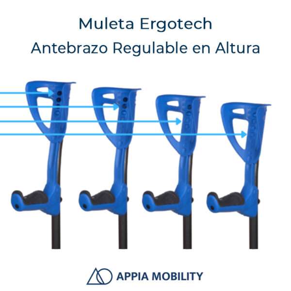 Muleta Ergotech antebrazo regulable en altura