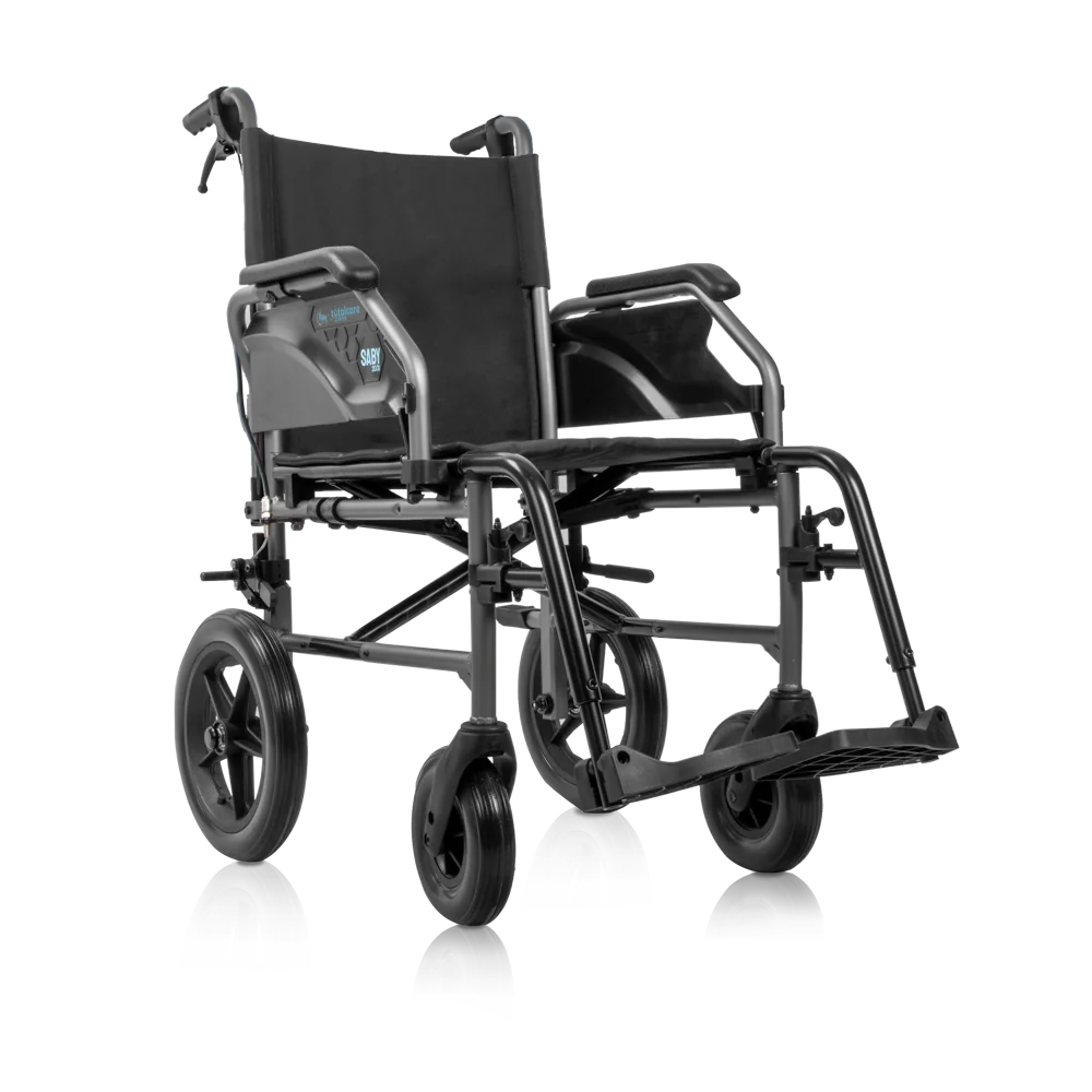 Silla de Ruedas Pequeñas Saby30 gris con frenos